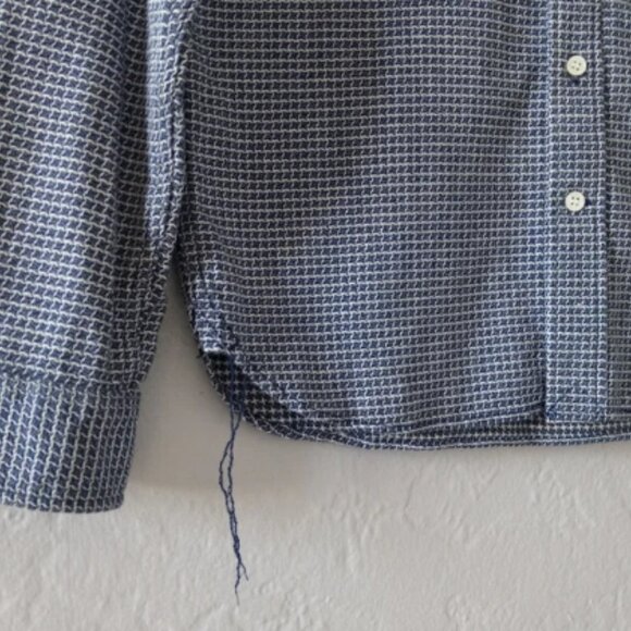 Samurai Jeans Co. Cotton Shirt Shuriken Chidori Houndstooth Made In Japan M - Picture 4 of 14